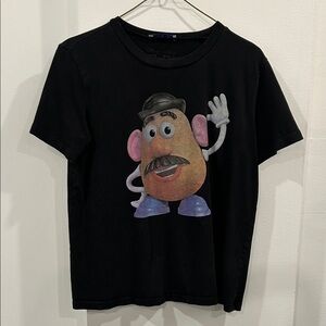 Zara Black Short Sleeve Tee with Mr. Potato Head Graphic